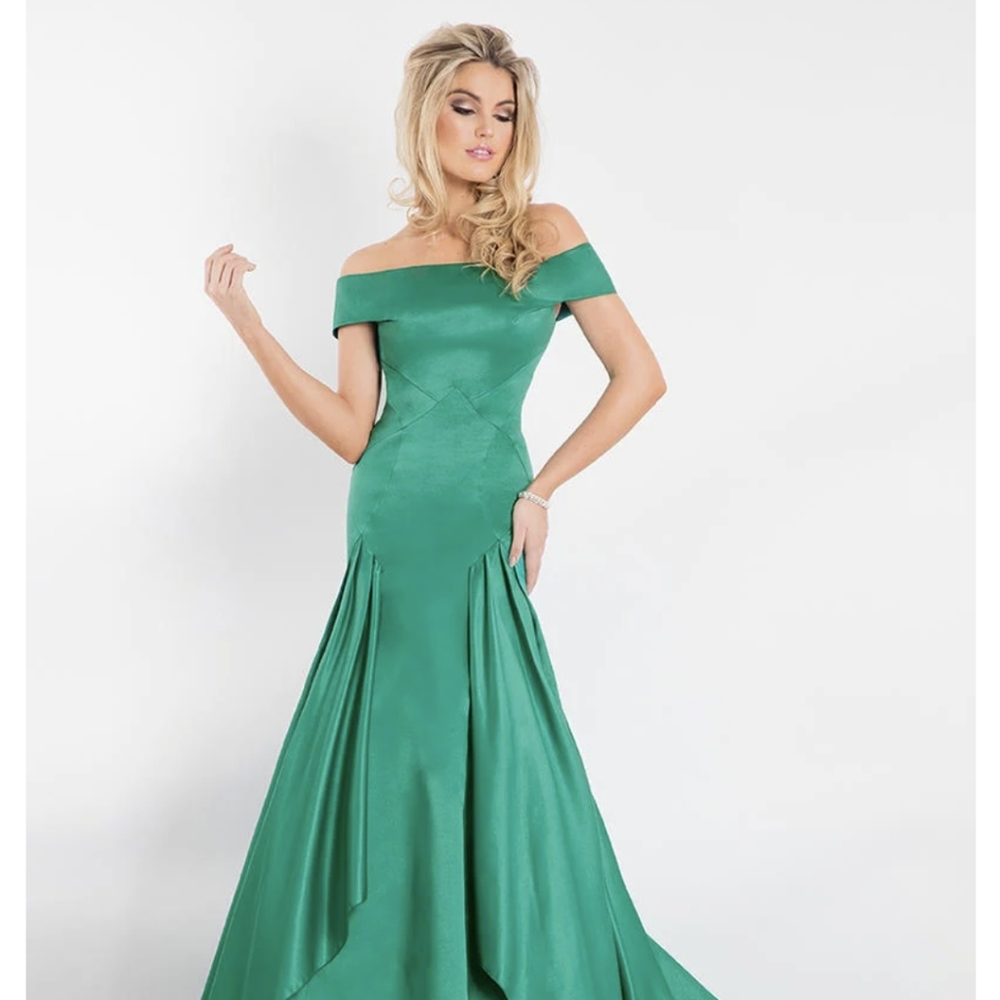 Rachel Allan Couture Emerald Green Gown